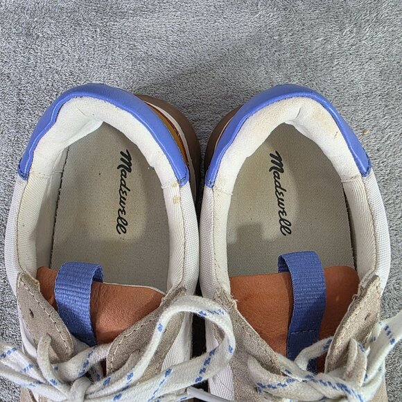 Womens Madewell Colorblock Kickoff Trainer Sneakers Shoes Suede Leather 9.5M - Picture 7 of 8